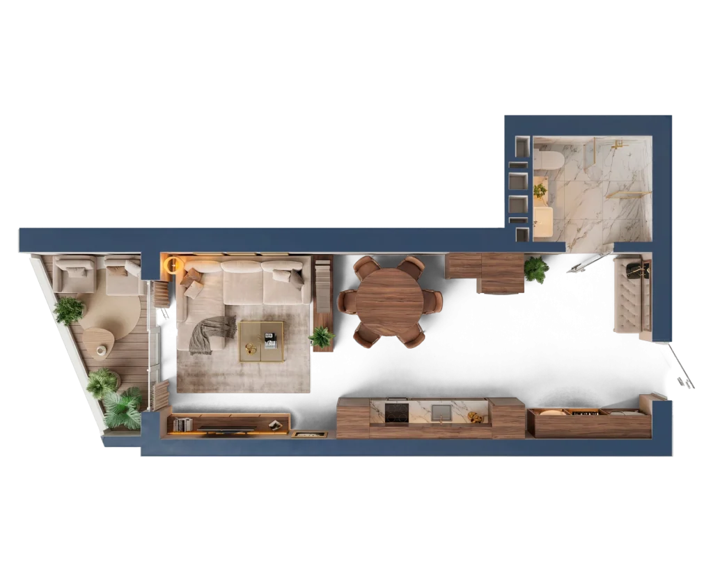 Смарт з балконом найоптимальнішої площі